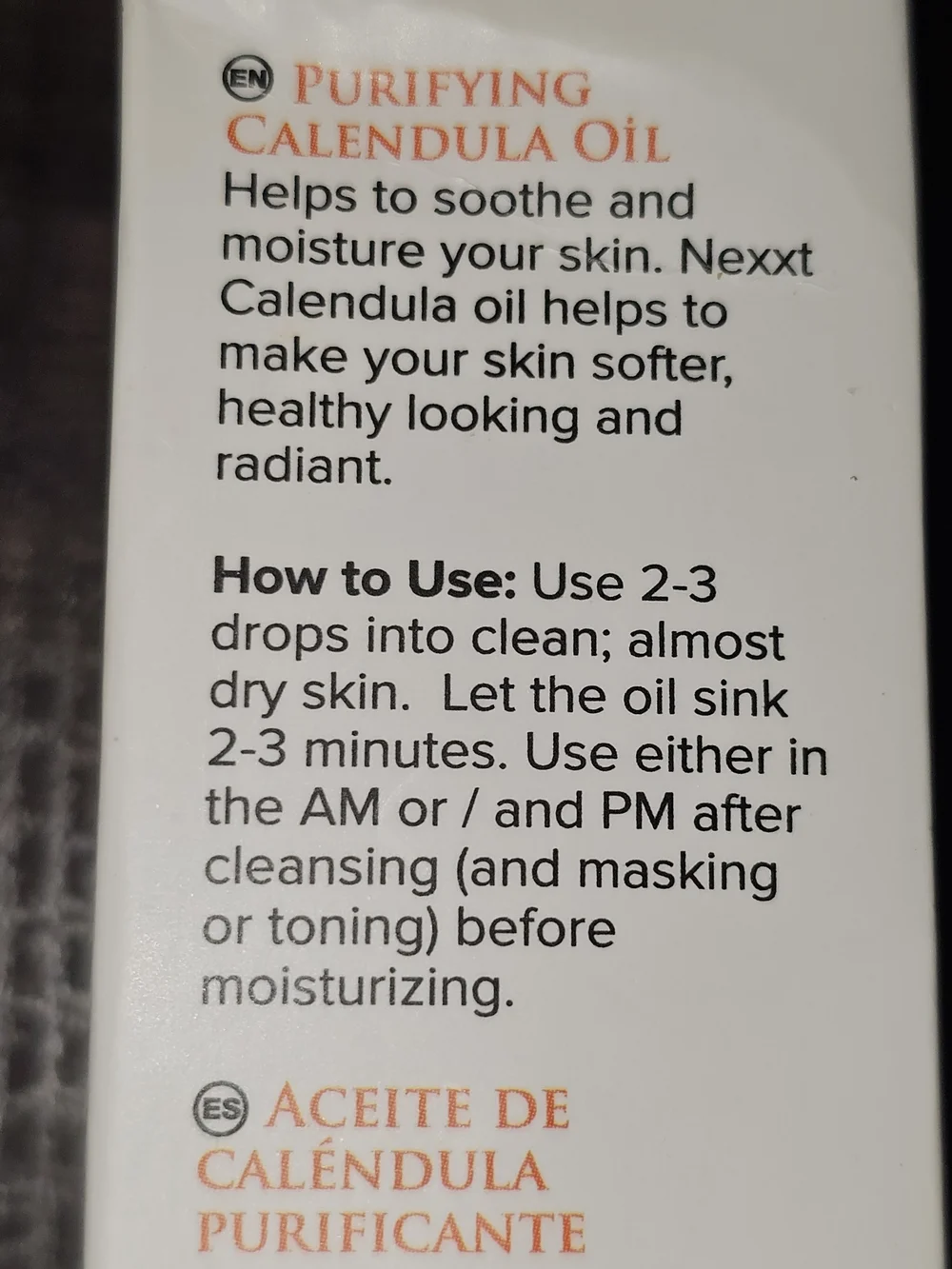 NEXXT Calendula Cream Balsam & Purifying Calendula Oil - Orange